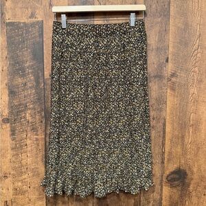 Pleione women’s floral pleated skirt medium EUC